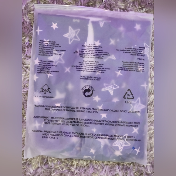 Cute Star Print Pajama Set, - Picture 6 of 6